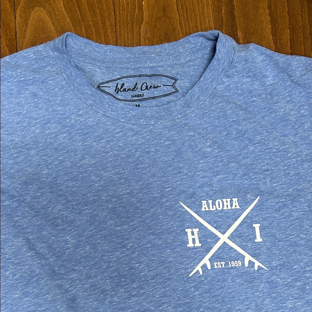 Island Crew Blue Surf T-Shirt M